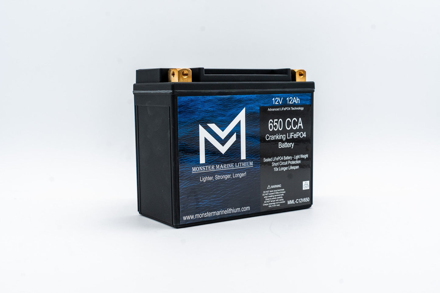 Monster Marine Lithium 650CCA 12V 12AH Cranking Lithium Battery