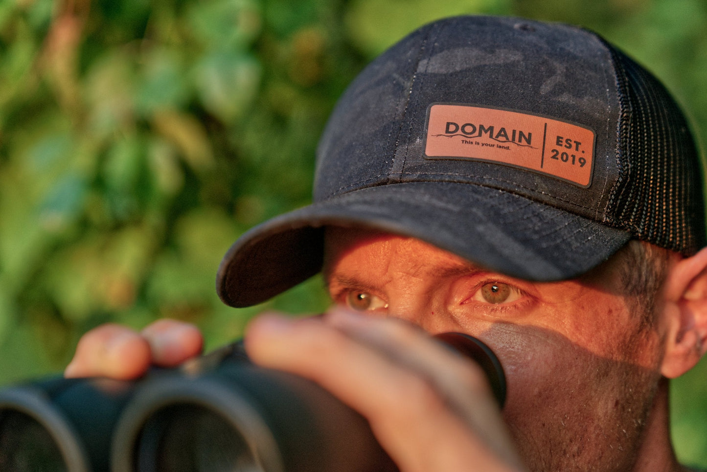 Domain Outdoor Black Camo Patch Hat