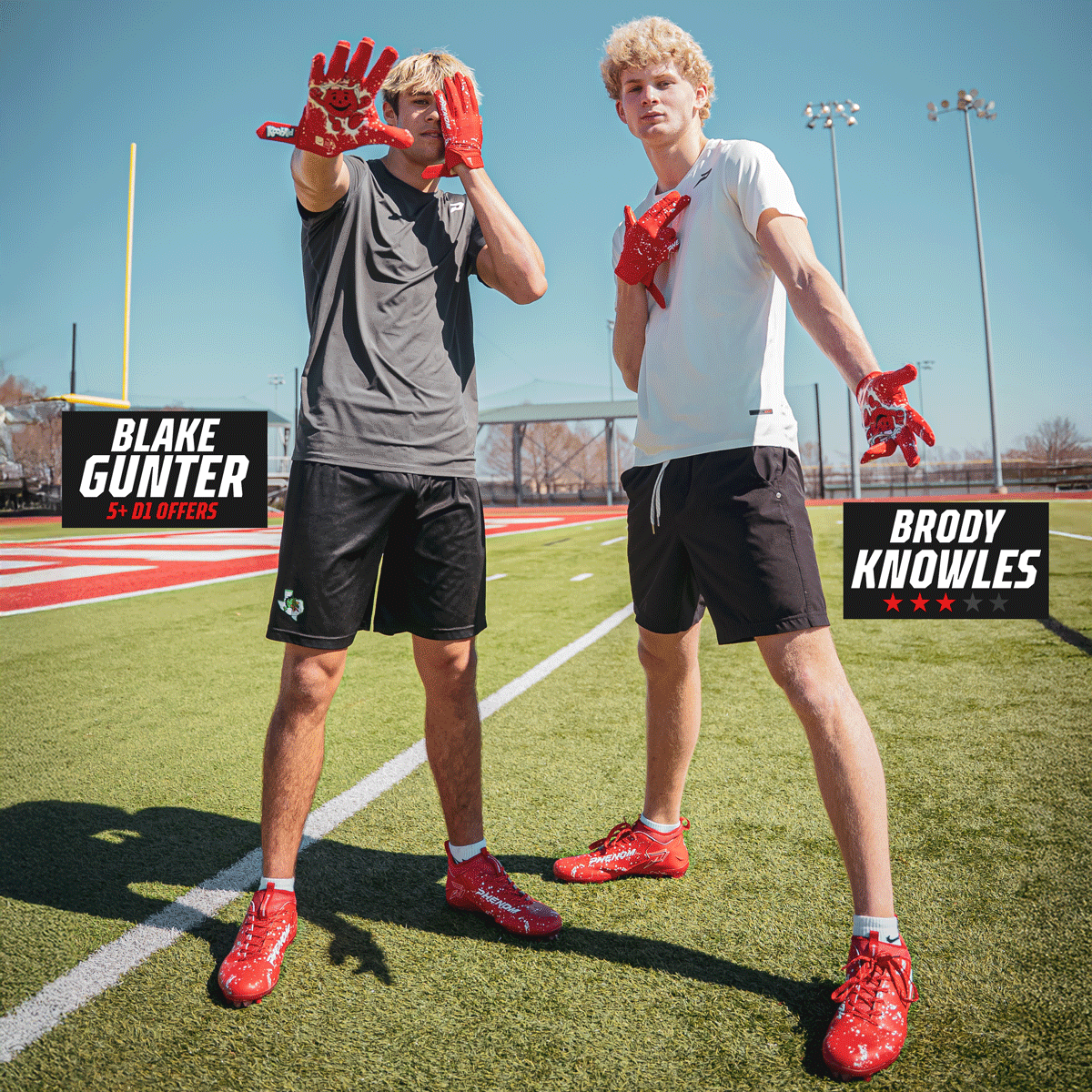 Phenom Elite Kool-Aid 'Cherry' Football Gloves - VPS4 by Phenom Elite