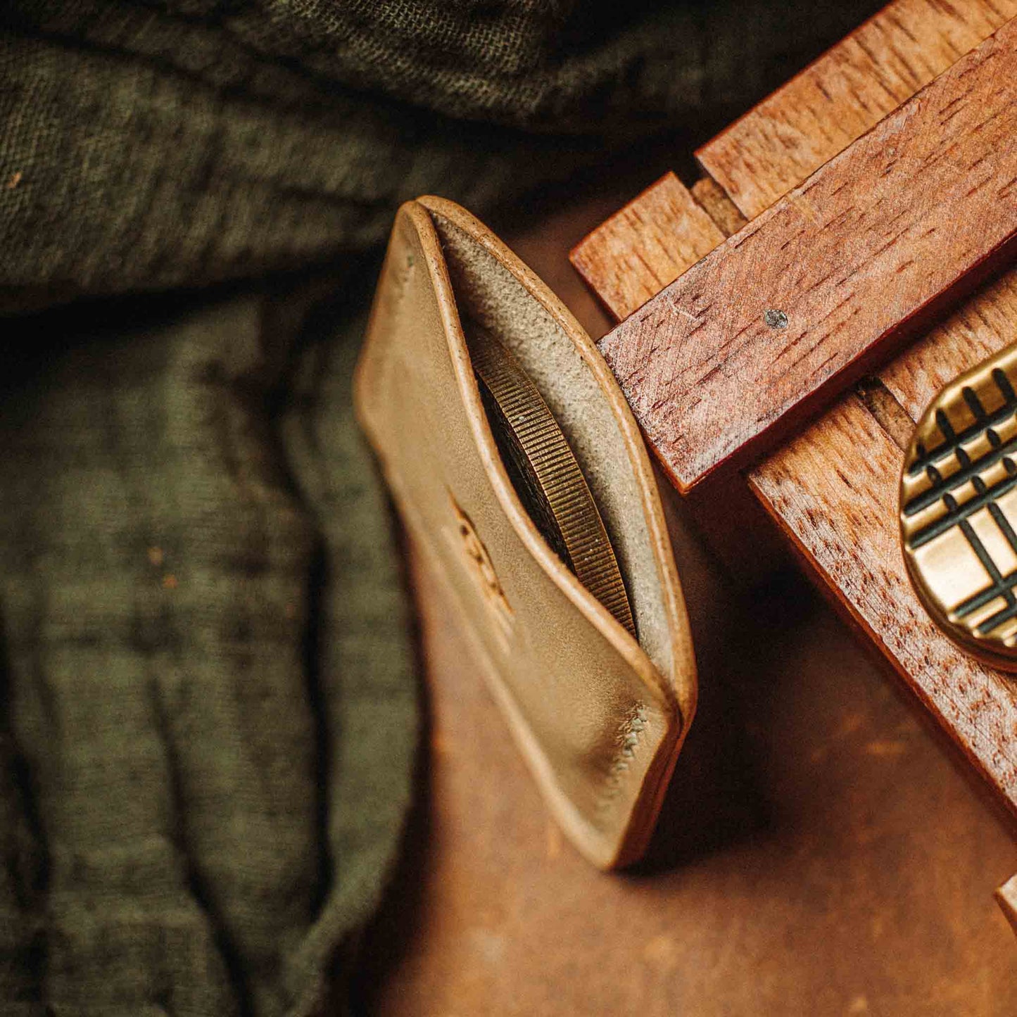 Pirate Goods Challenge Coin Holder - Peso Pocket v3 | Leather Coin Case | Handcrafted EDC