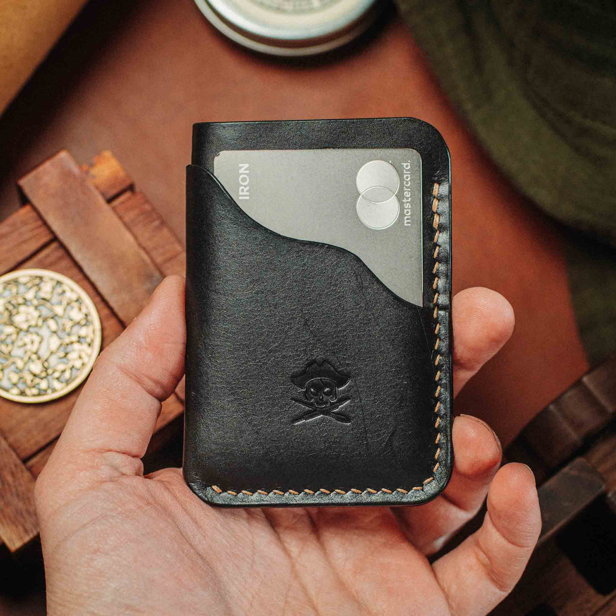 Pirate Goods Slim Card Holder - Venturer v2 | Minimalist Leather Wallet | EDC