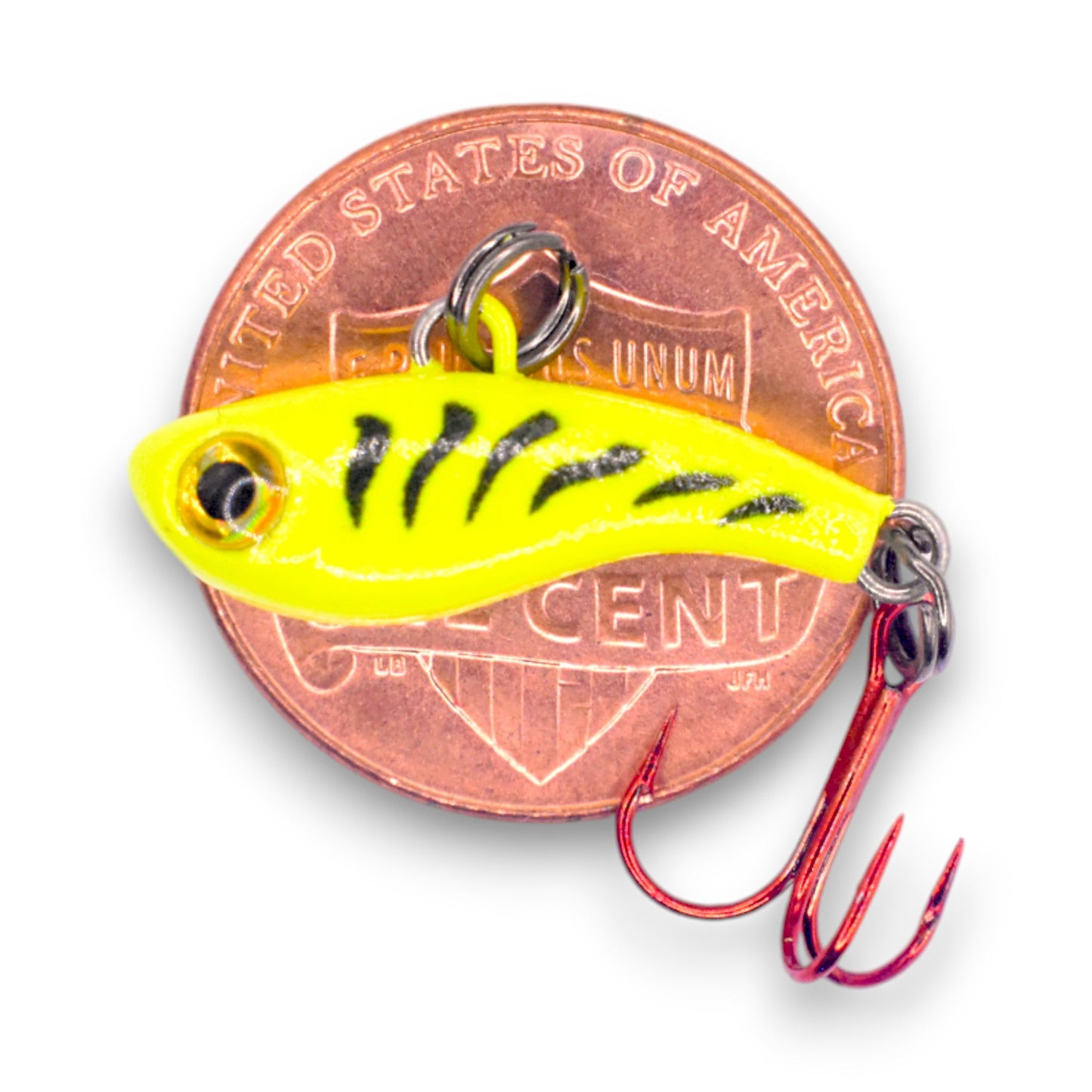 Kenders - Tungsten T-Rip Chartreuse Tiger Glow Mini Vibe Bait