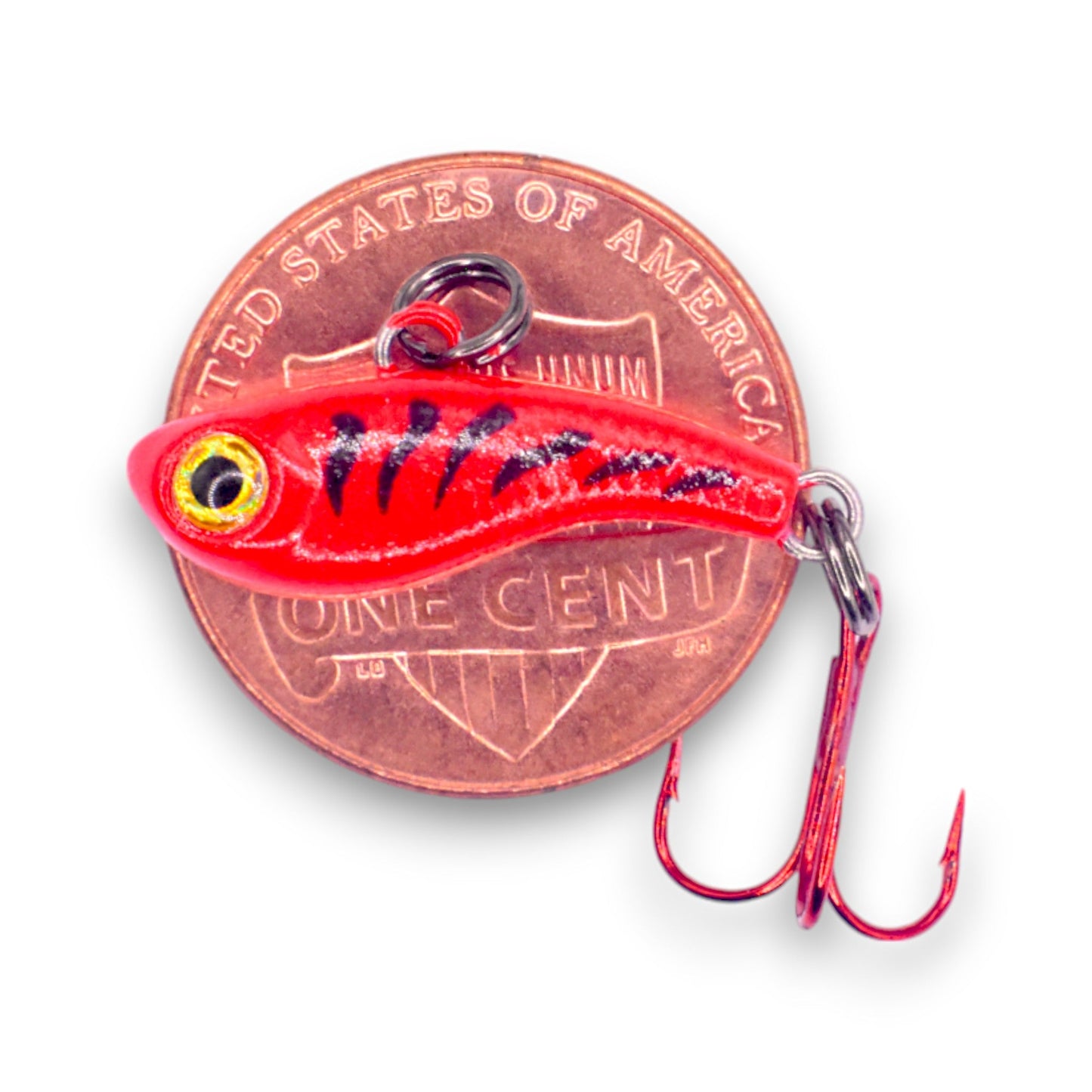 Kenders - Tungsten T-Rip Red Tiger Glow Mini Vibe Bait