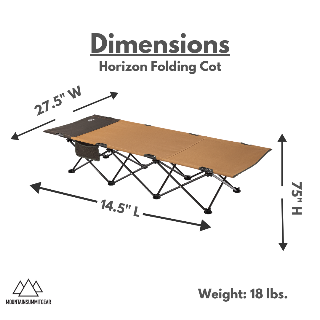 Caddis Sports Horizon Folding Cot - Large