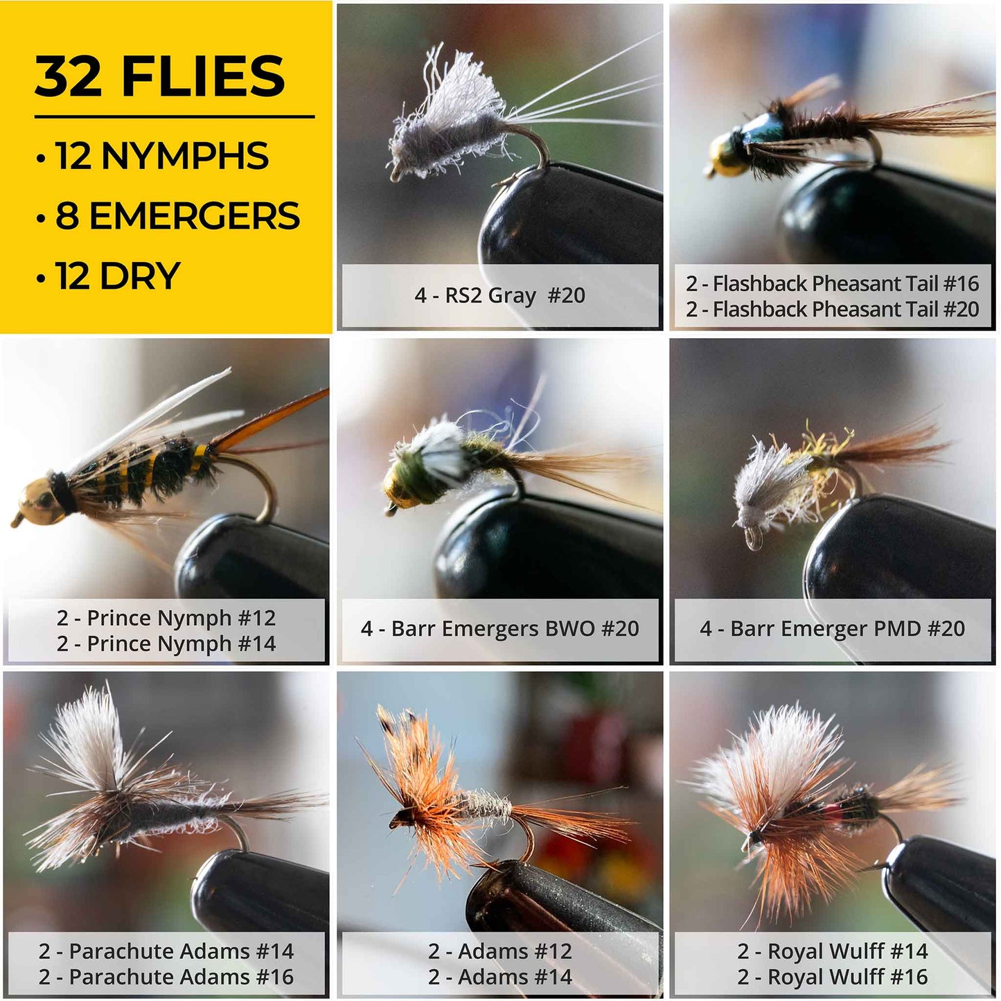 Drifthook - Mayfly Life Cycle 32 - Pack Fly Assortment