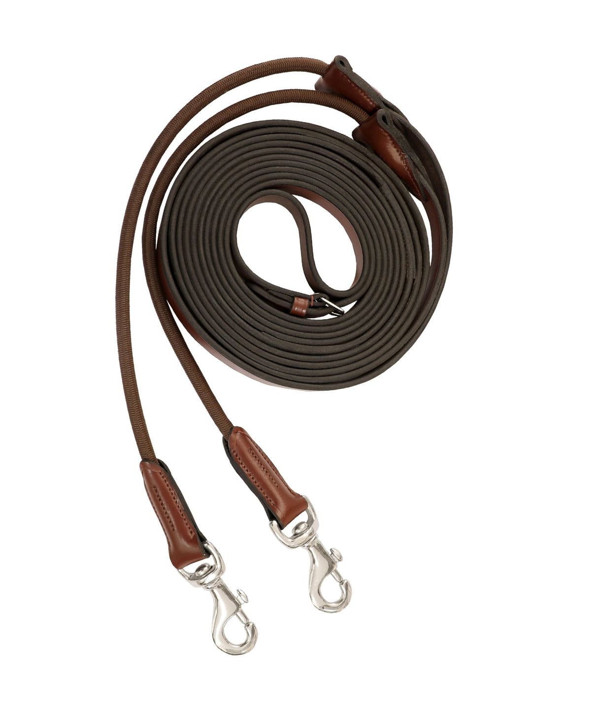 Bridles & Reins ExionPro Leather Draw Reins with Round Elastic