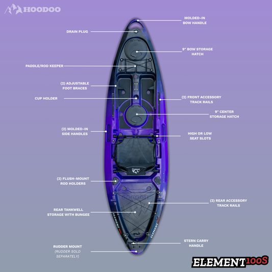 Hoodoo Element 100S Sit On Top Kayak