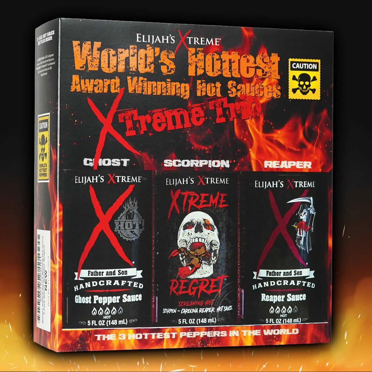 Elijah's Xtreme World's Hottest Xtreme Trio Hot Sauce Variety Pack