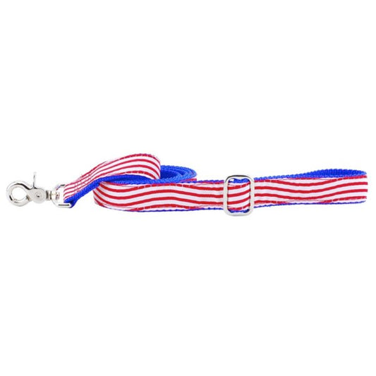 2 Hounds Design 1″ Stars and Stripes Ribbon Dog Leash