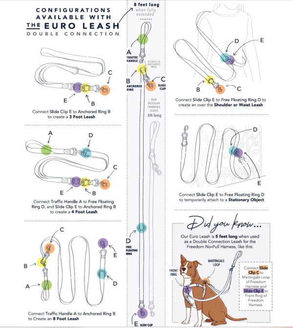 2 Hounds Design Bonnie Double Connection Leash – EarthStyle