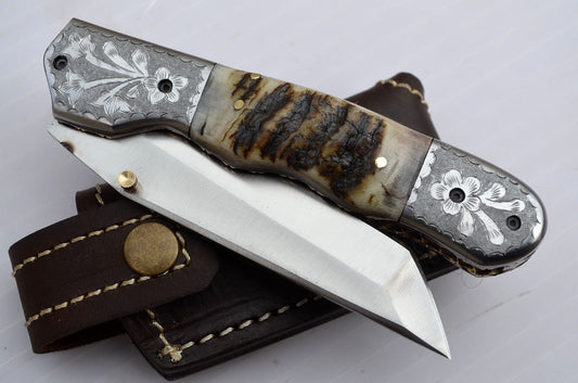 KBS Knives Everyday Carry Custom Handcrafted D2 Steel Tanto Blade Folding Pocket Knife