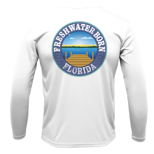 Saltwater Born Florida Flag Freshwater Born Boy's Long Sleeve UPF 50+ Dry-Fit Shirt