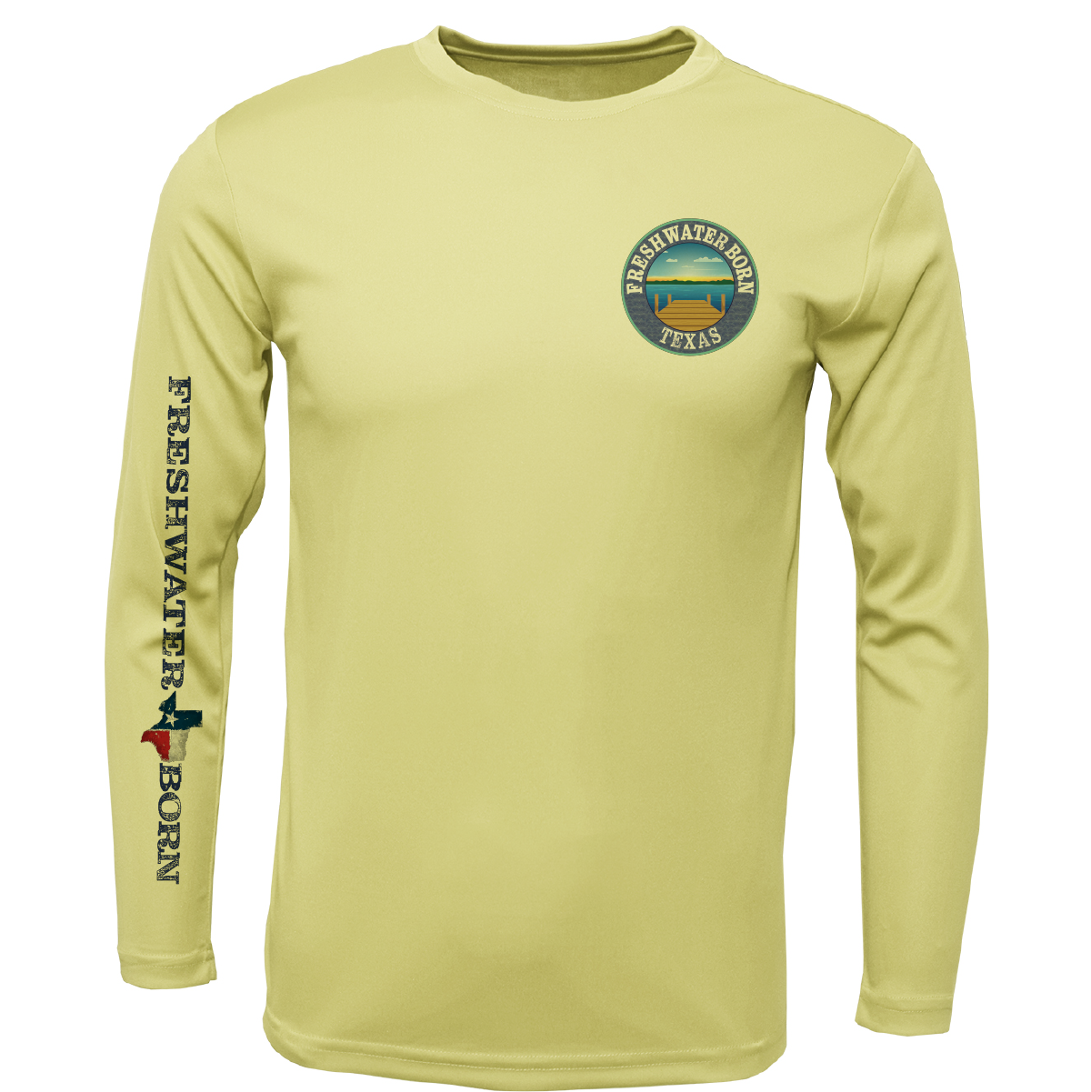 Saltwater Born College Station Freshwater Born Men's Long Sleeve UPF 50+ Dry-Fit Shirt