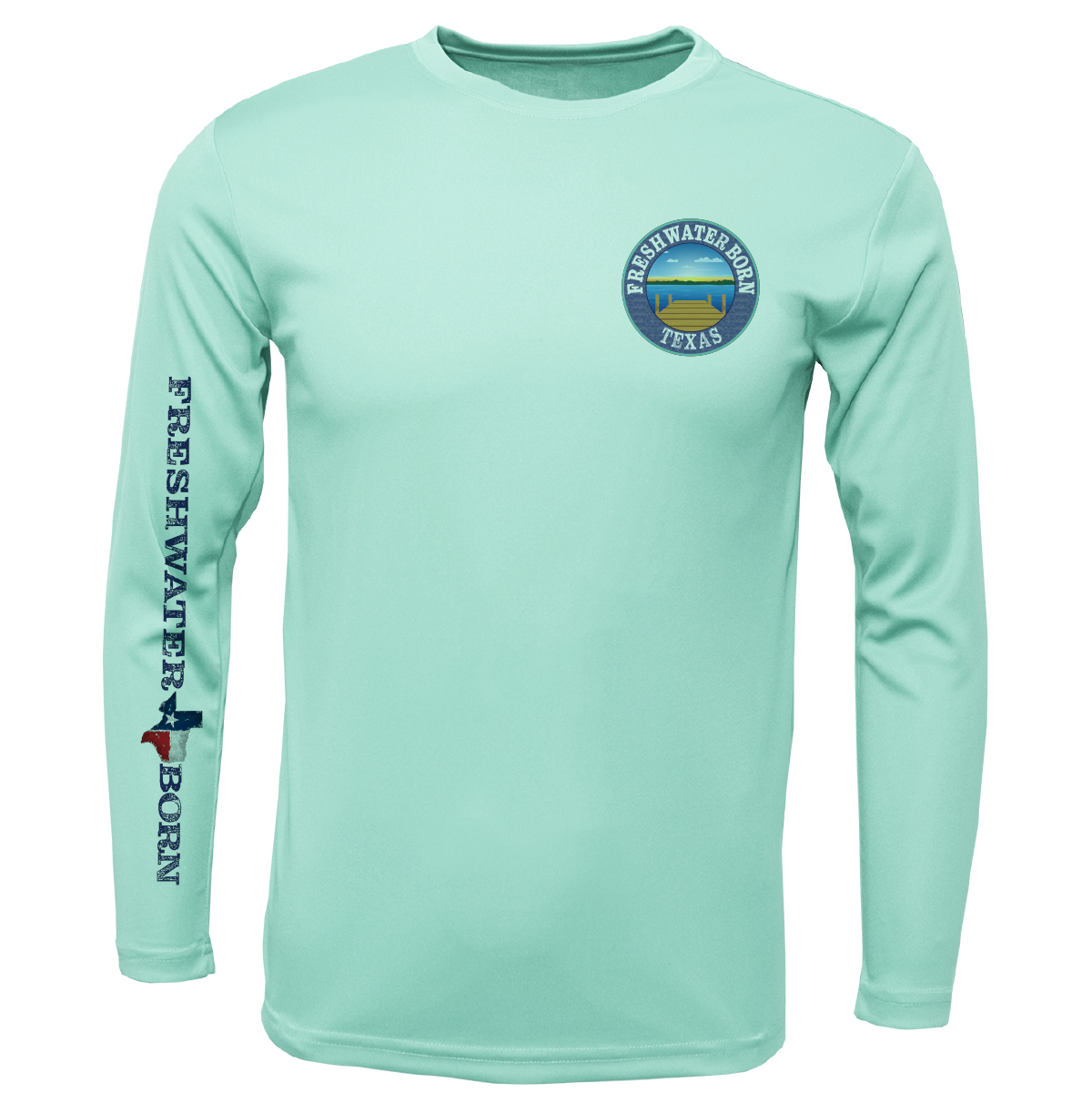 Saltwater Born College Station Freshwater Born Boy's Long Sleeve UPF 50+ Dry-Fit Shirt