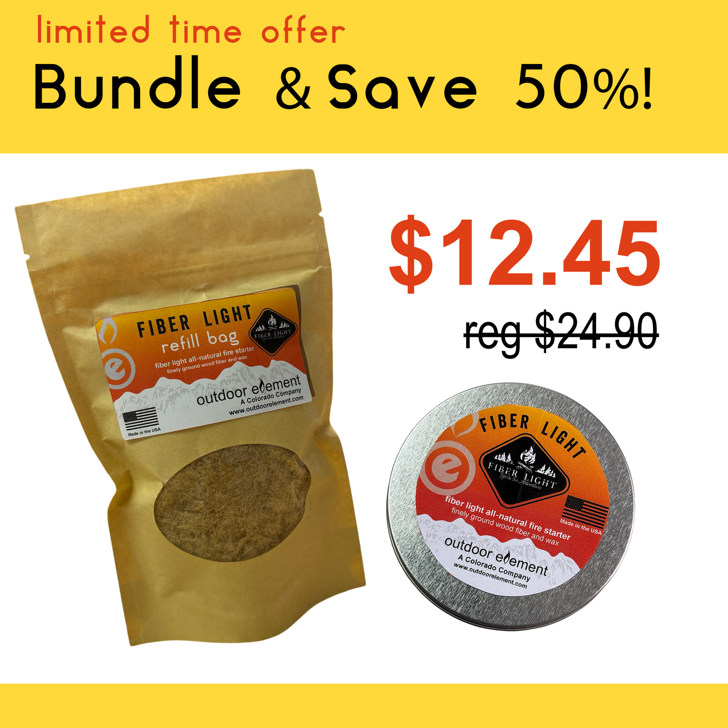 Outdoor Element Fiber Light Refill Bag