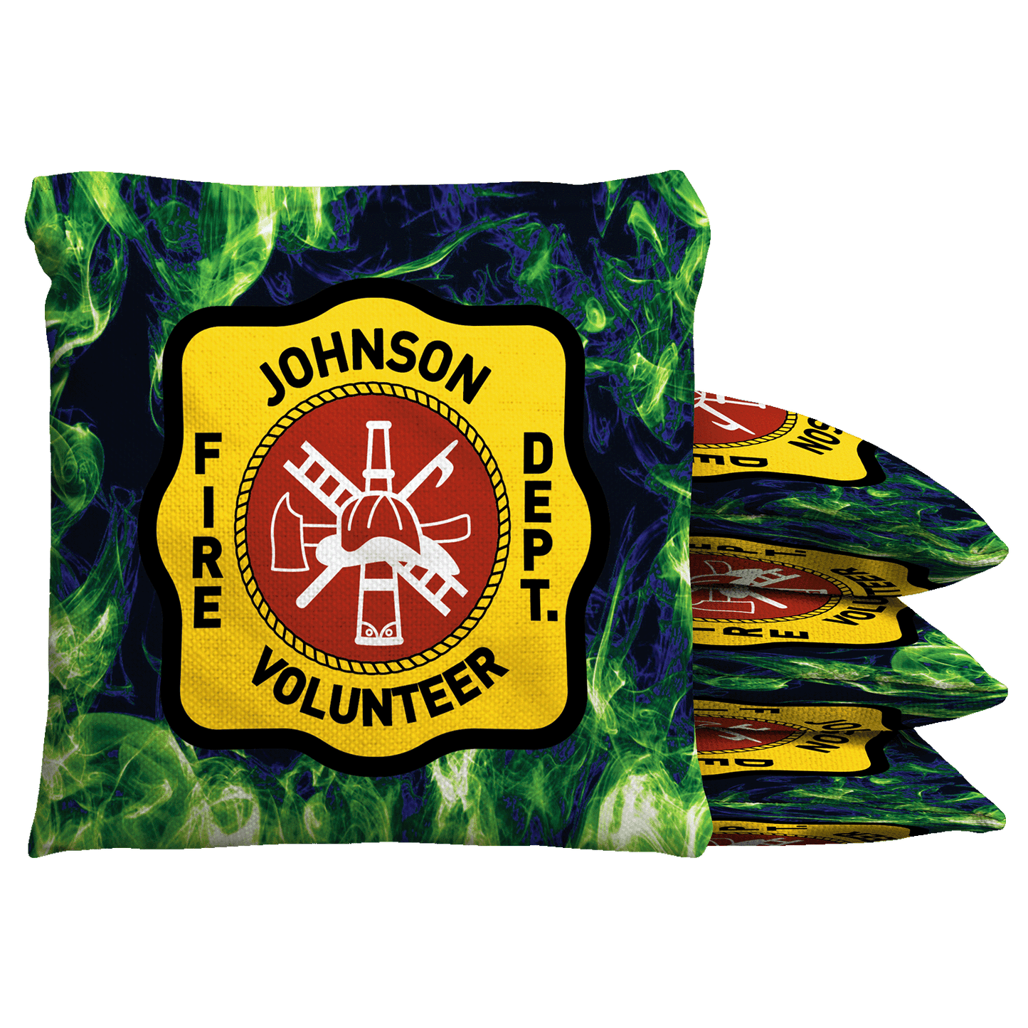 Baggo Fire Department Shield Cornhole Bean Bag Toss Bags (set of 8)