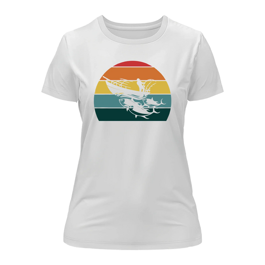Outdoorzees Fishing Boat T-Shirt for Women