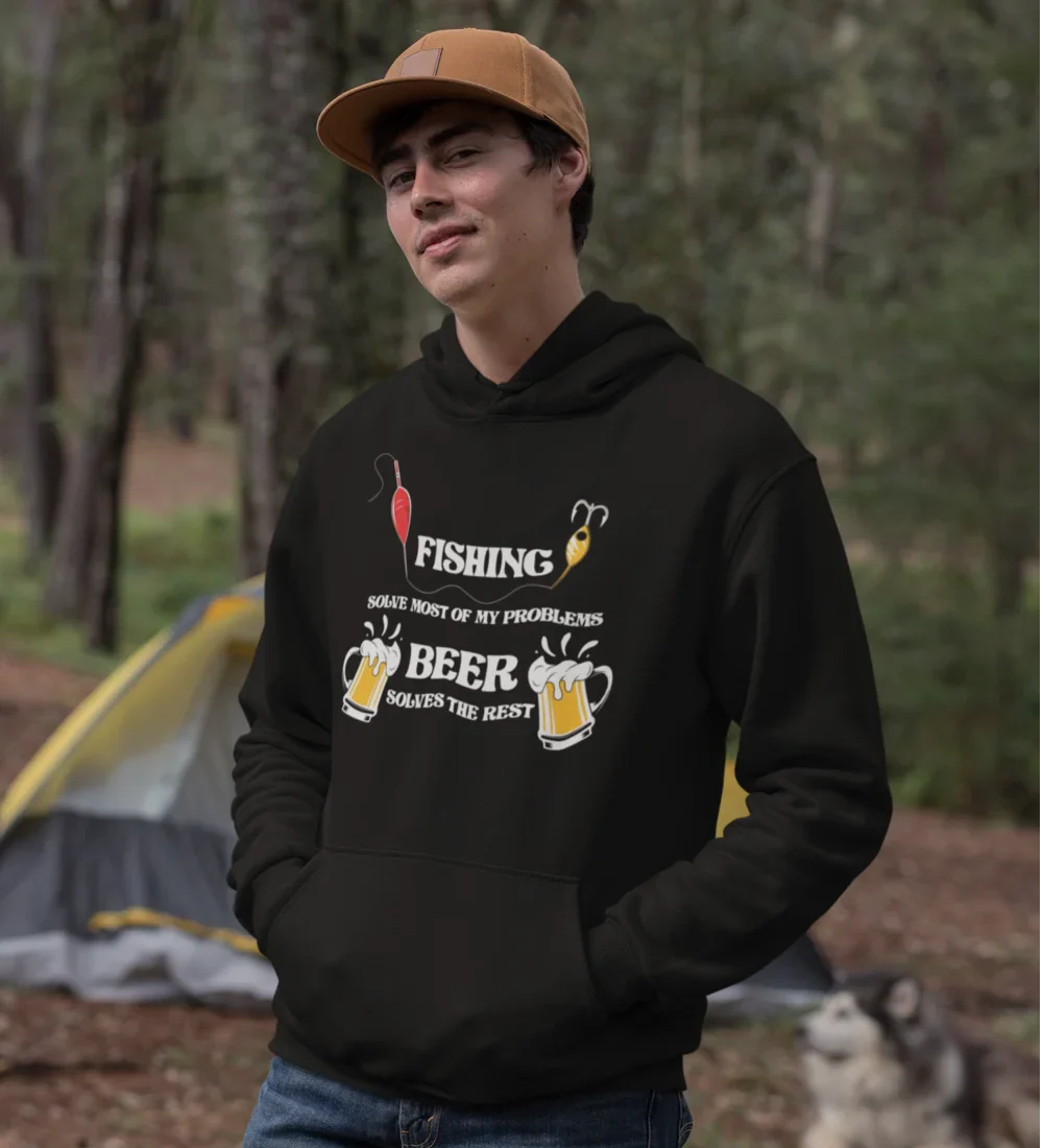 Outdoorzees Fishing Solves All My Problem Unisex Hoodie