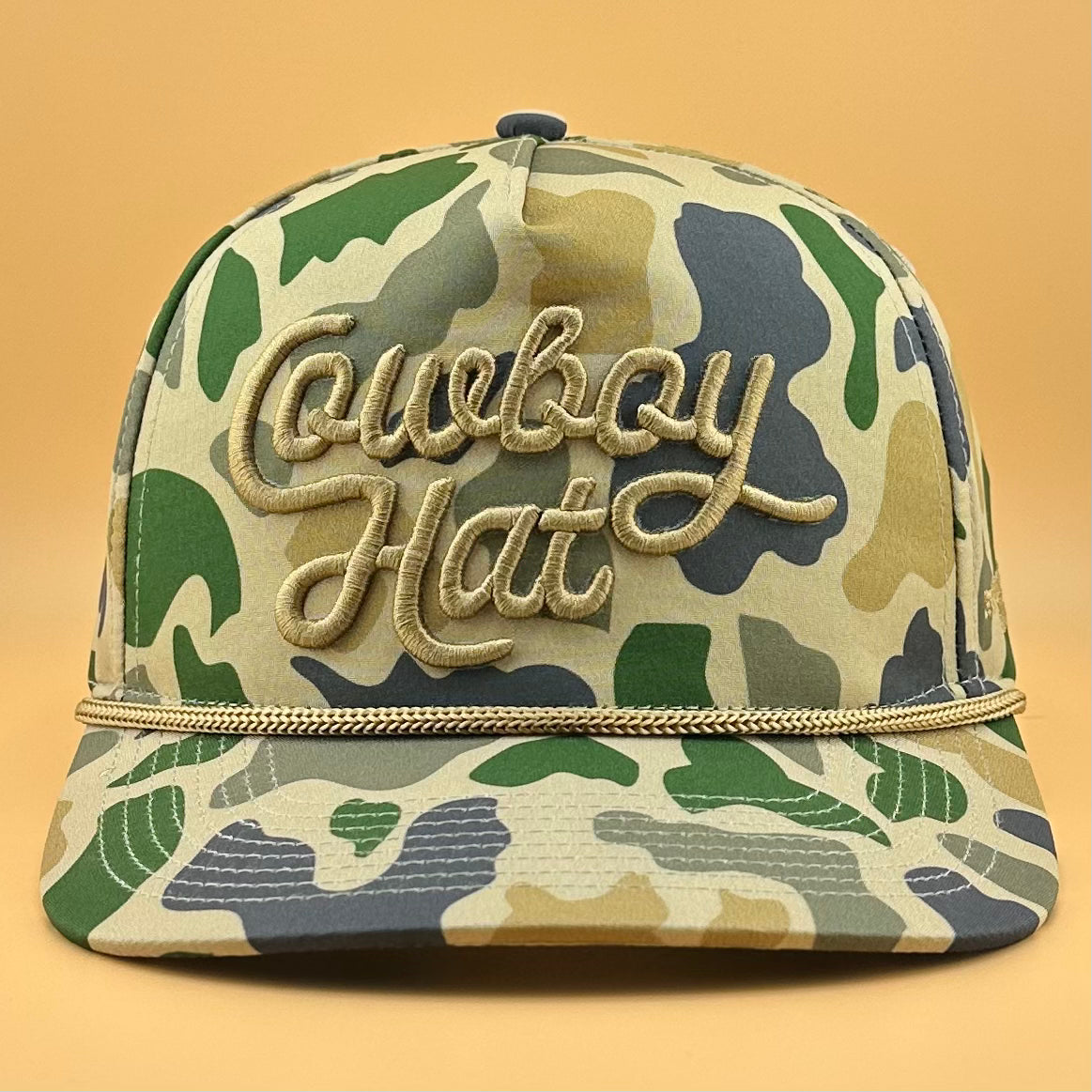 Cowboy Revolution Duck Camo Script “Cowboy Hat” - 5-panel Trucker Hat