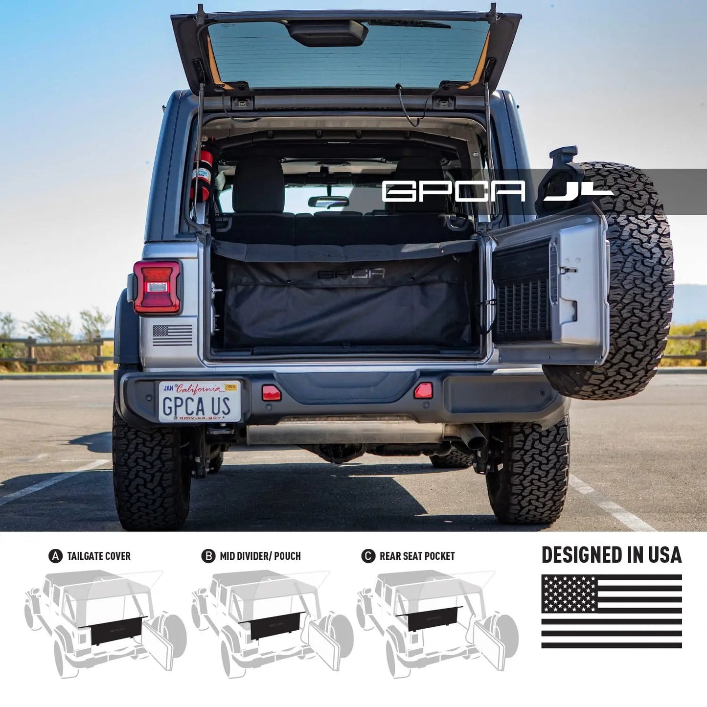 GPCA Wrangler JL 4DR Cargo Cover PRO