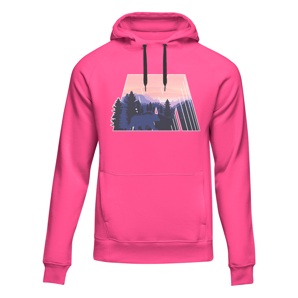 Outdoorzees Geometric Camping Adult Fleece Hoodie