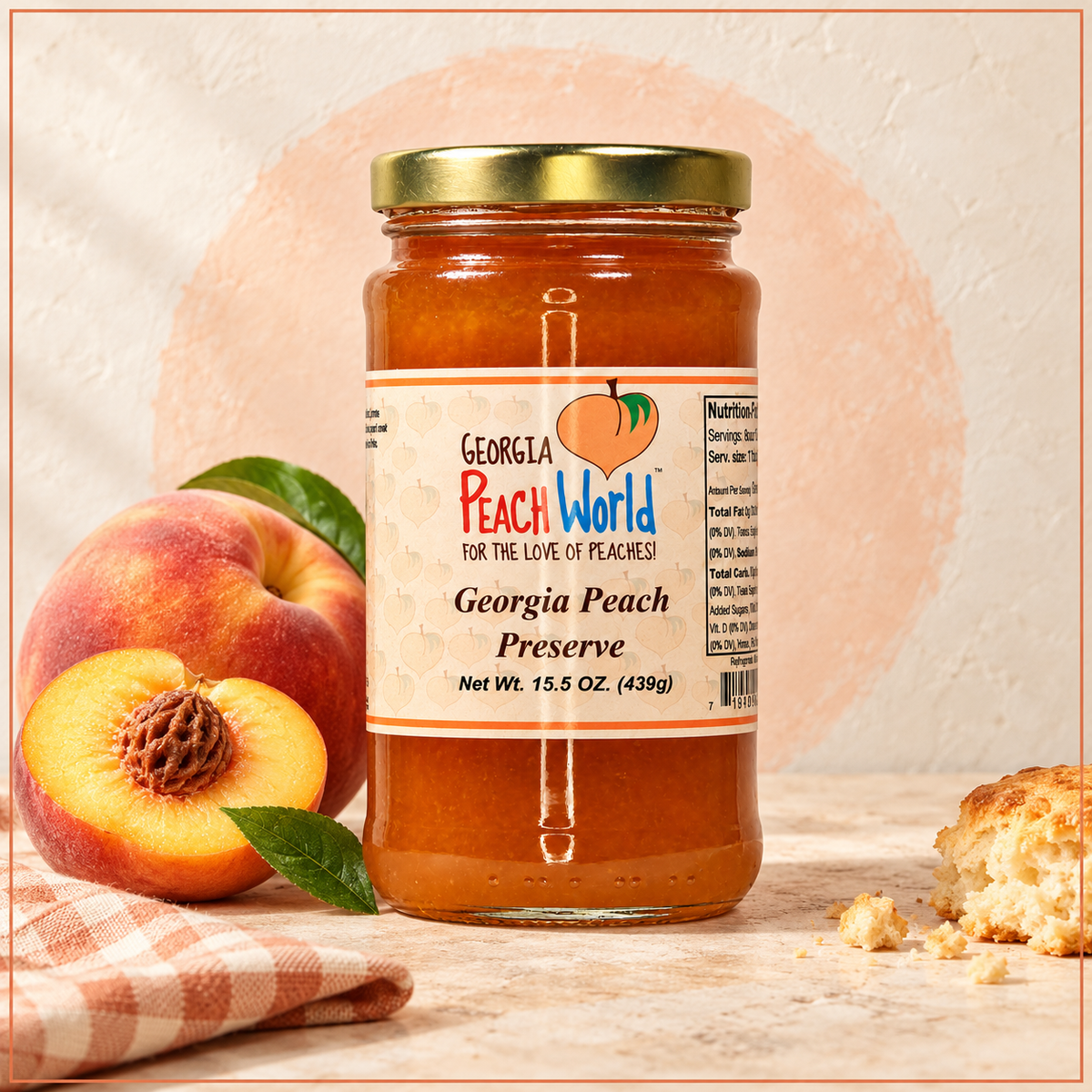 Georgia Peach Preserves 14.5 oz