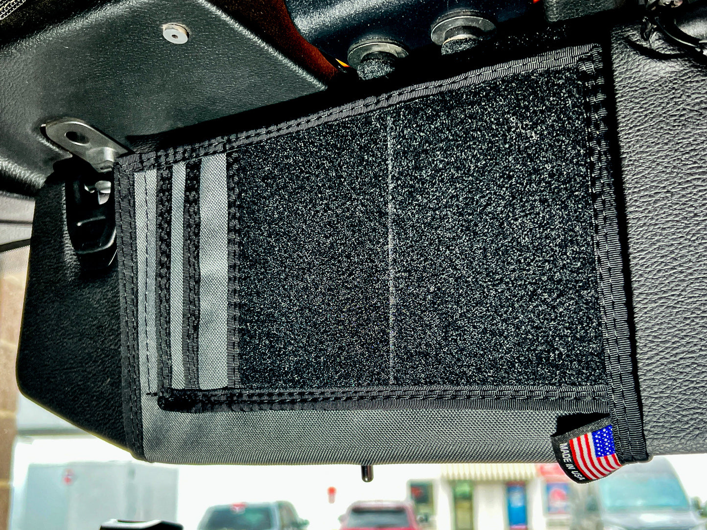 Overland Gear Guy Jeep Gladiator MOLLE Visor Organizer - Tacoma Visor