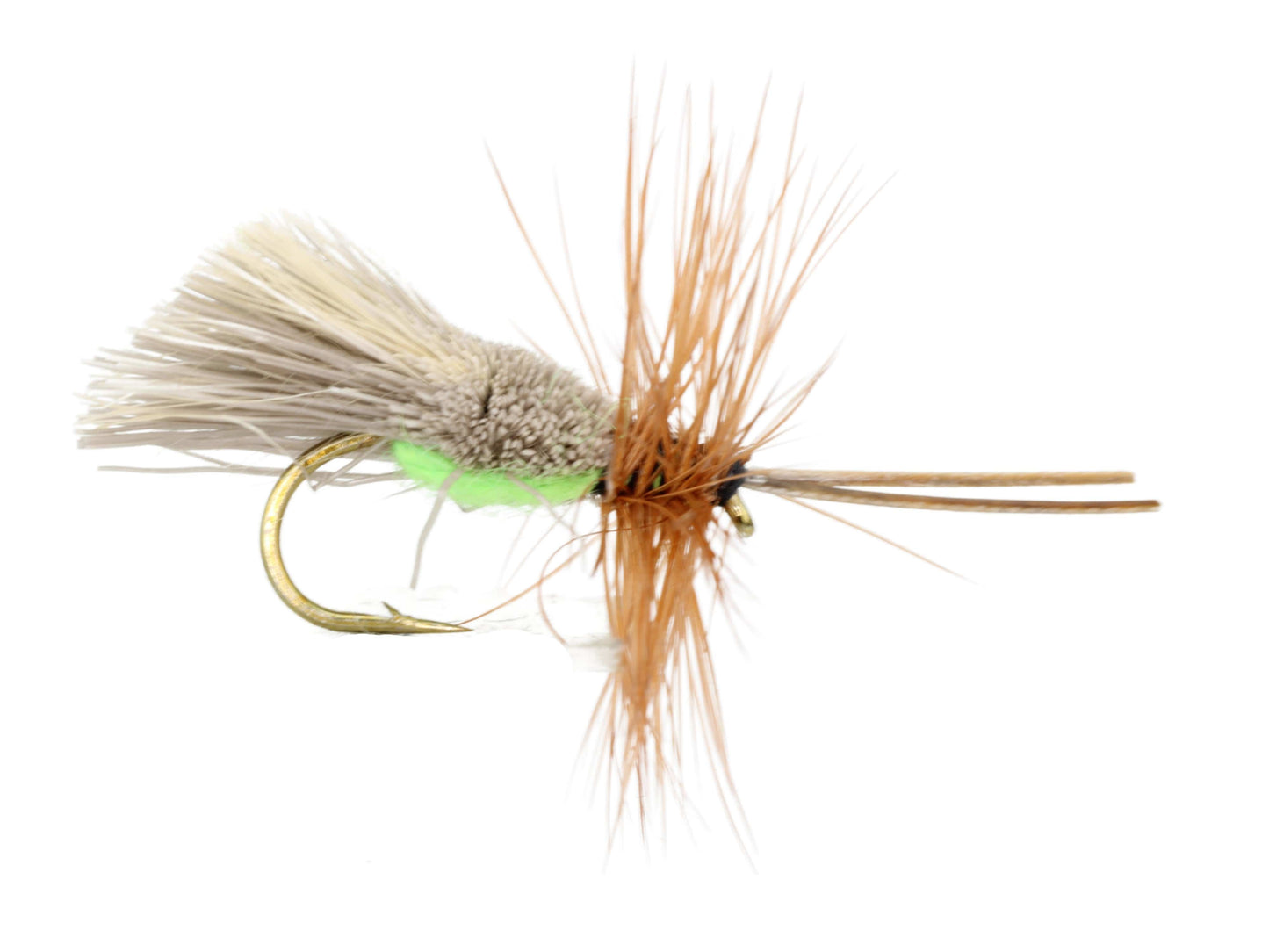 Wild Water - Goddard Caddis with Chartreuse Underside, Size 12, Qty. 6