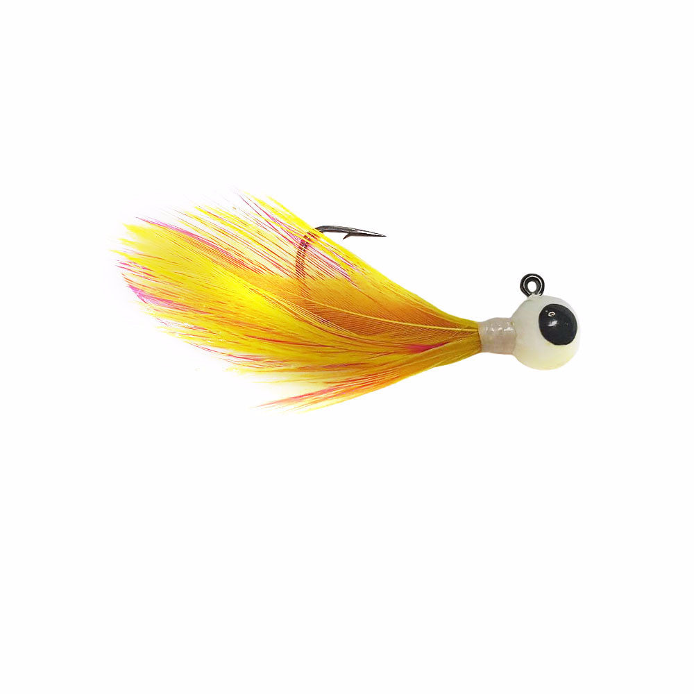 Kenders - Pink/Yellow Tungsten Feather Jig