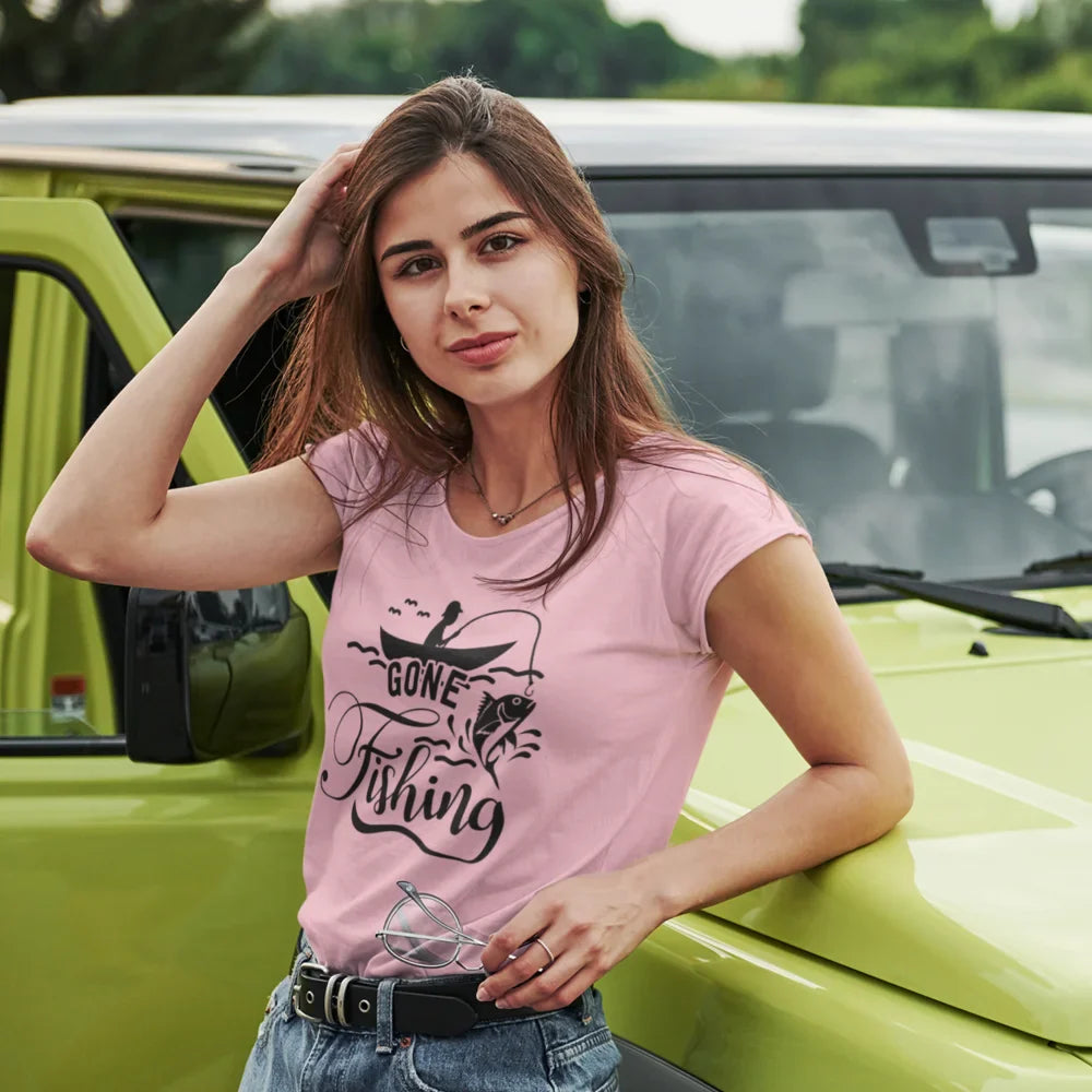 Outdoorzees Gone Fishing T-Shirt for Women