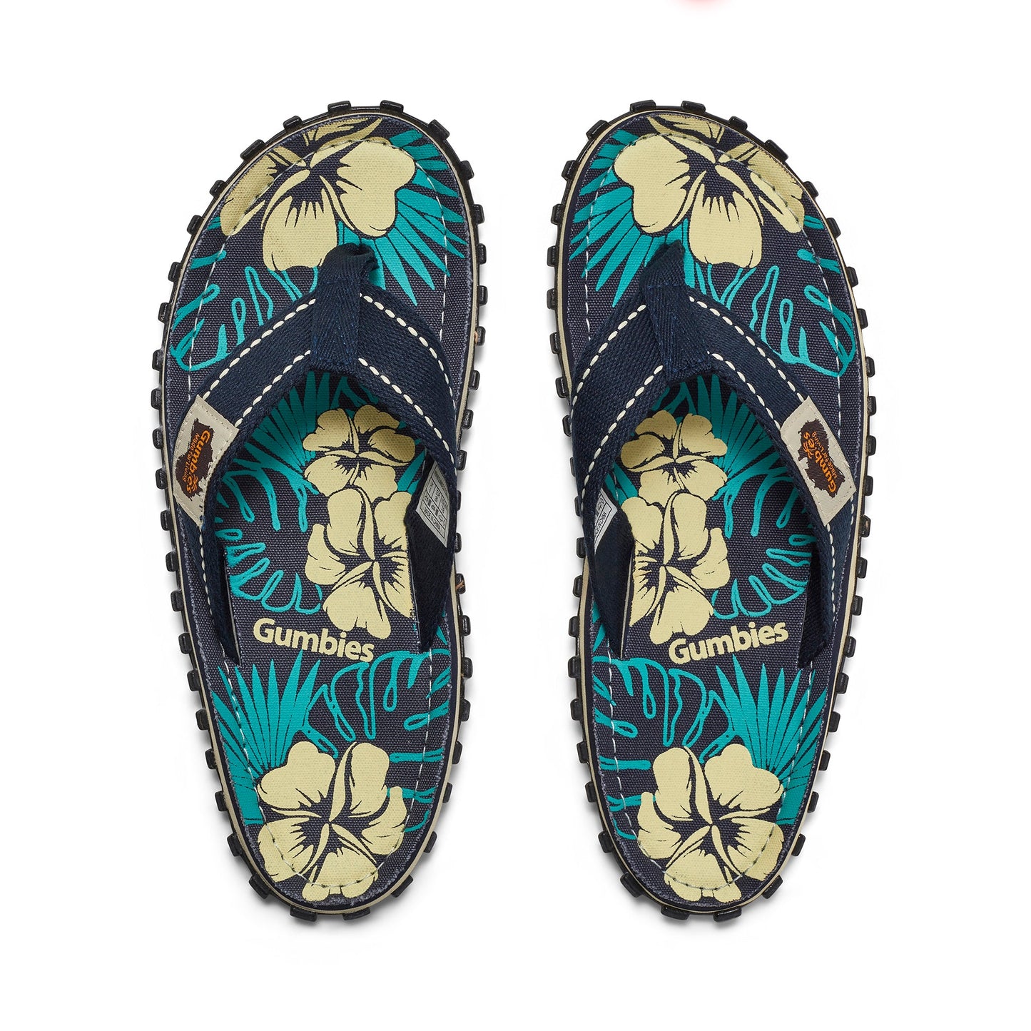 Gumbies Islander Flip-Flops - Women's - Blue Hibiscus