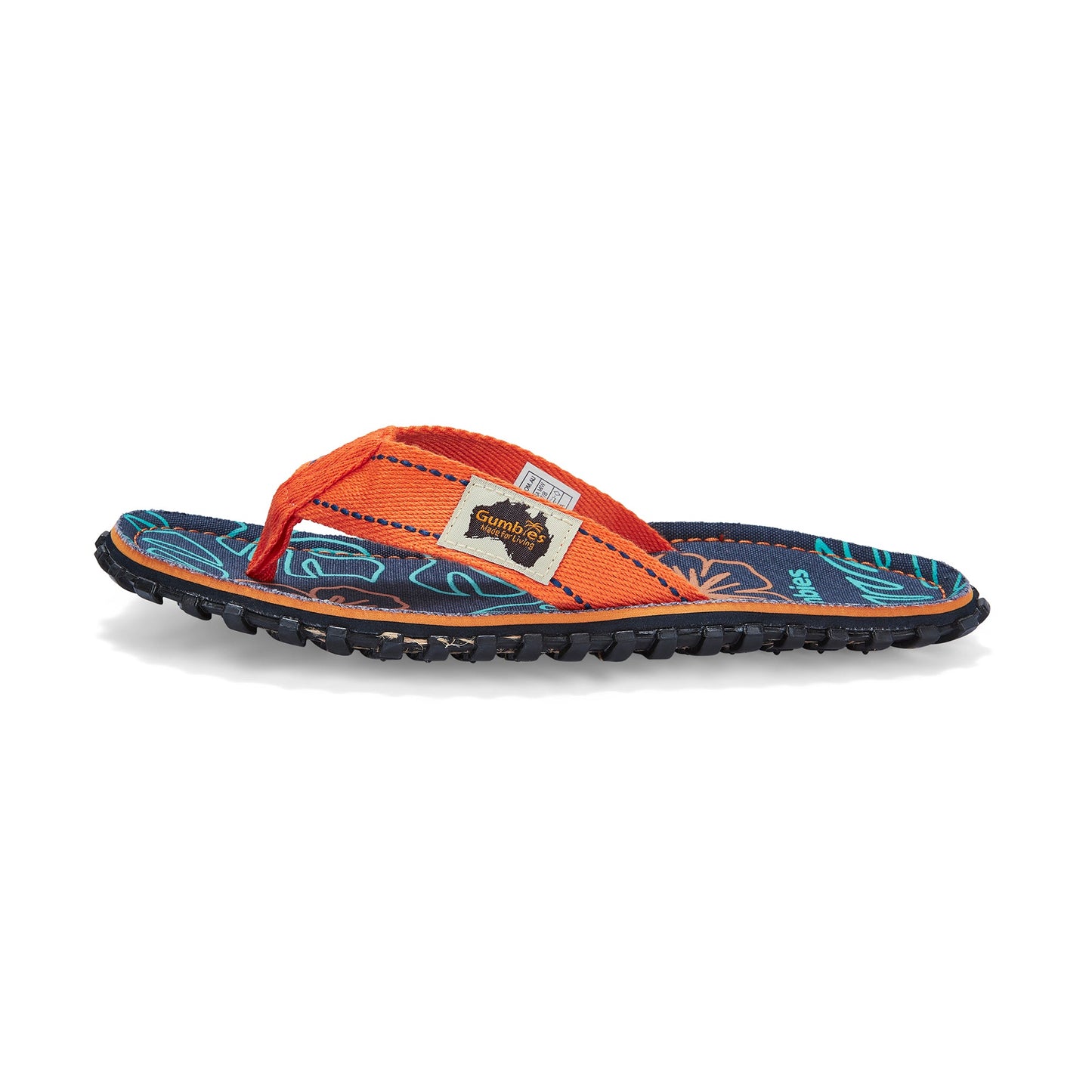 Gumbies Islander Flip-Flops - Women's - Orange Hibiscus