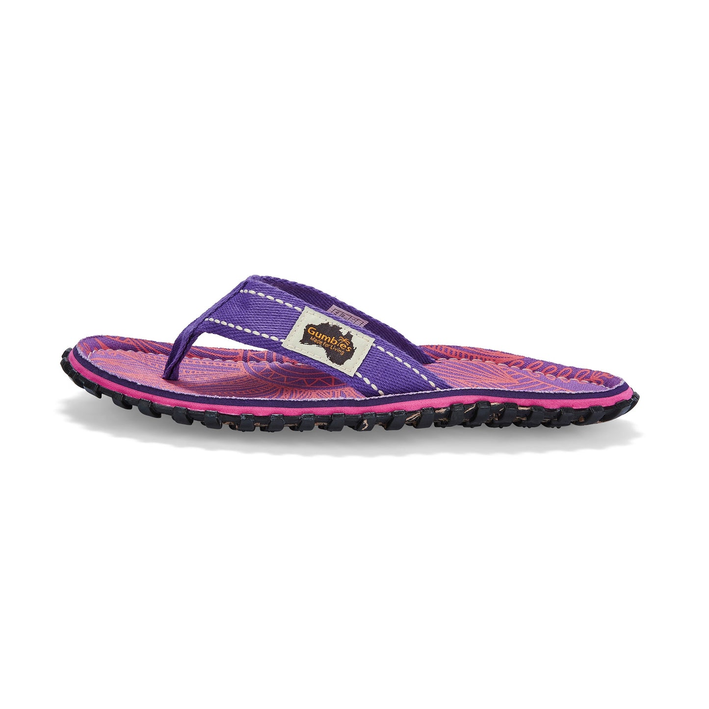 Gumbies Islander Flip-Flops - Women's - Purple Sunflower