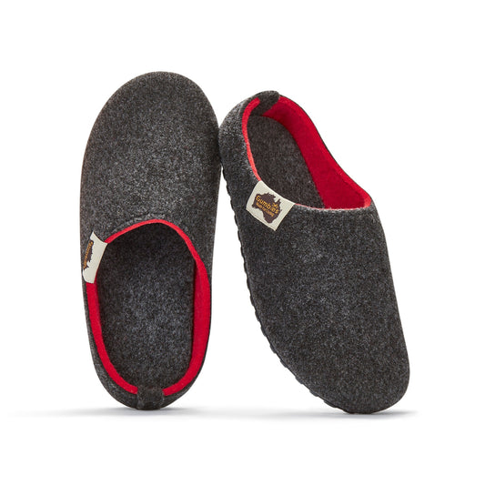 Gumbies Outback Slippers - Men's - Charcoal & Red