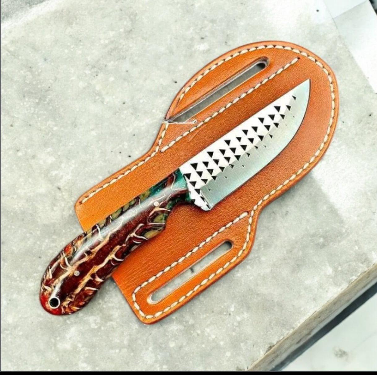 Texan Knives Handcrafted Cowboy Knife and Sheath Set – Rustic Outdoor Blade