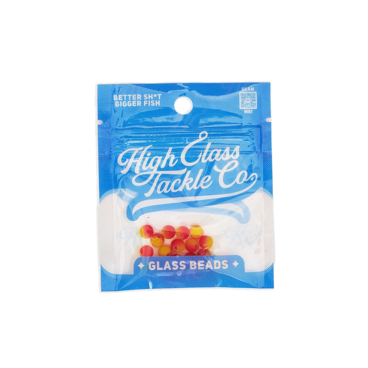 High Class Tackle Red/Yellow Glass Beads 6mm (20pack)