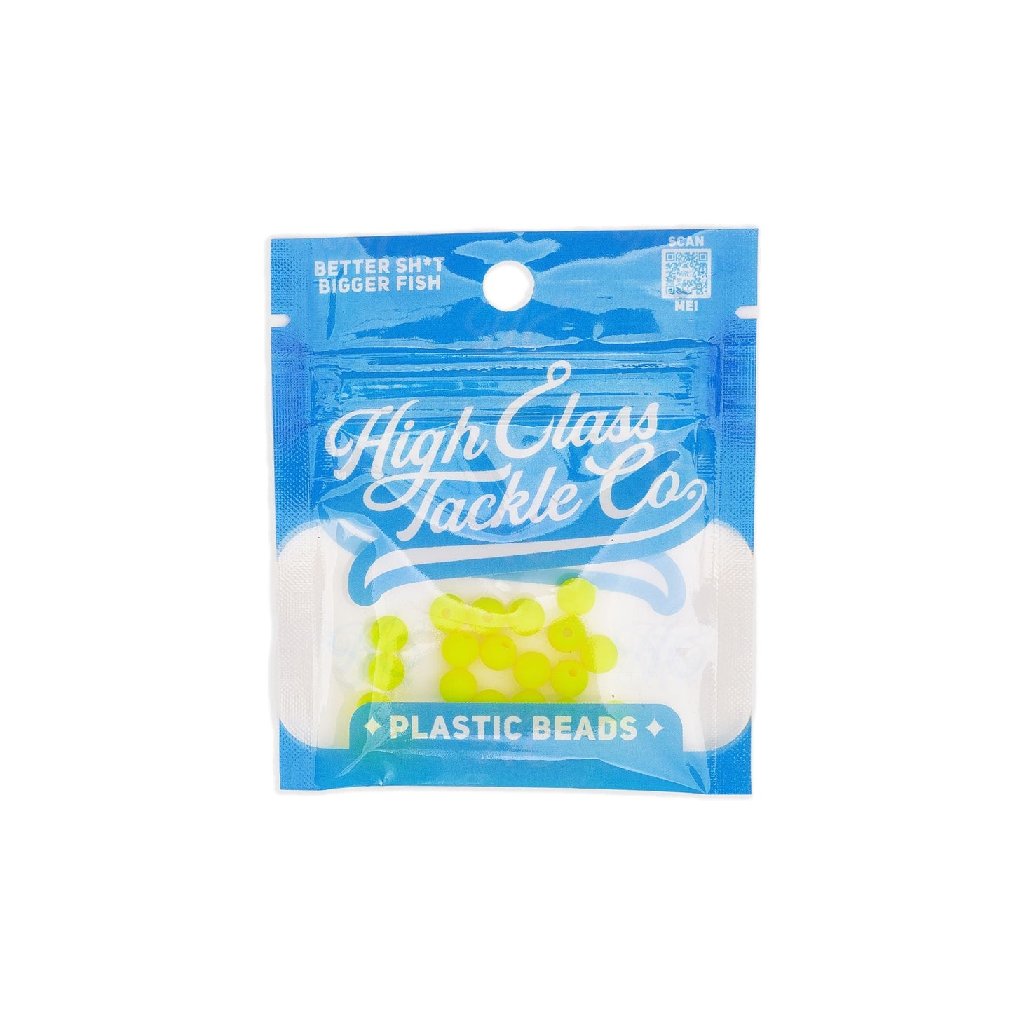 High Class Tackle Frosted Chartreuse Yellow 6MM Beads (20pack)
