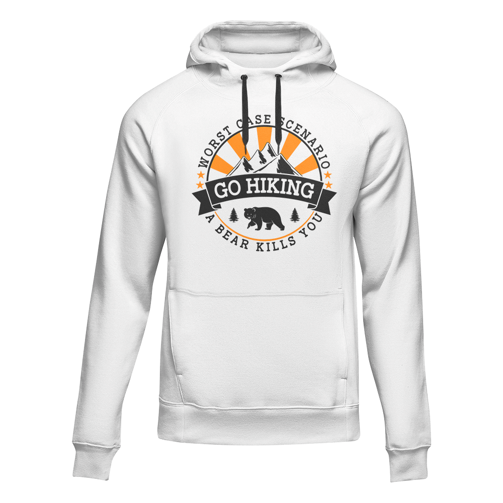 Outdoorzees Hiking Worst Case Scenario Adult Fleece Hoodie