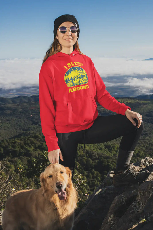 Outdoorzees I Sleep Around Adult Women Fleece Hoodie