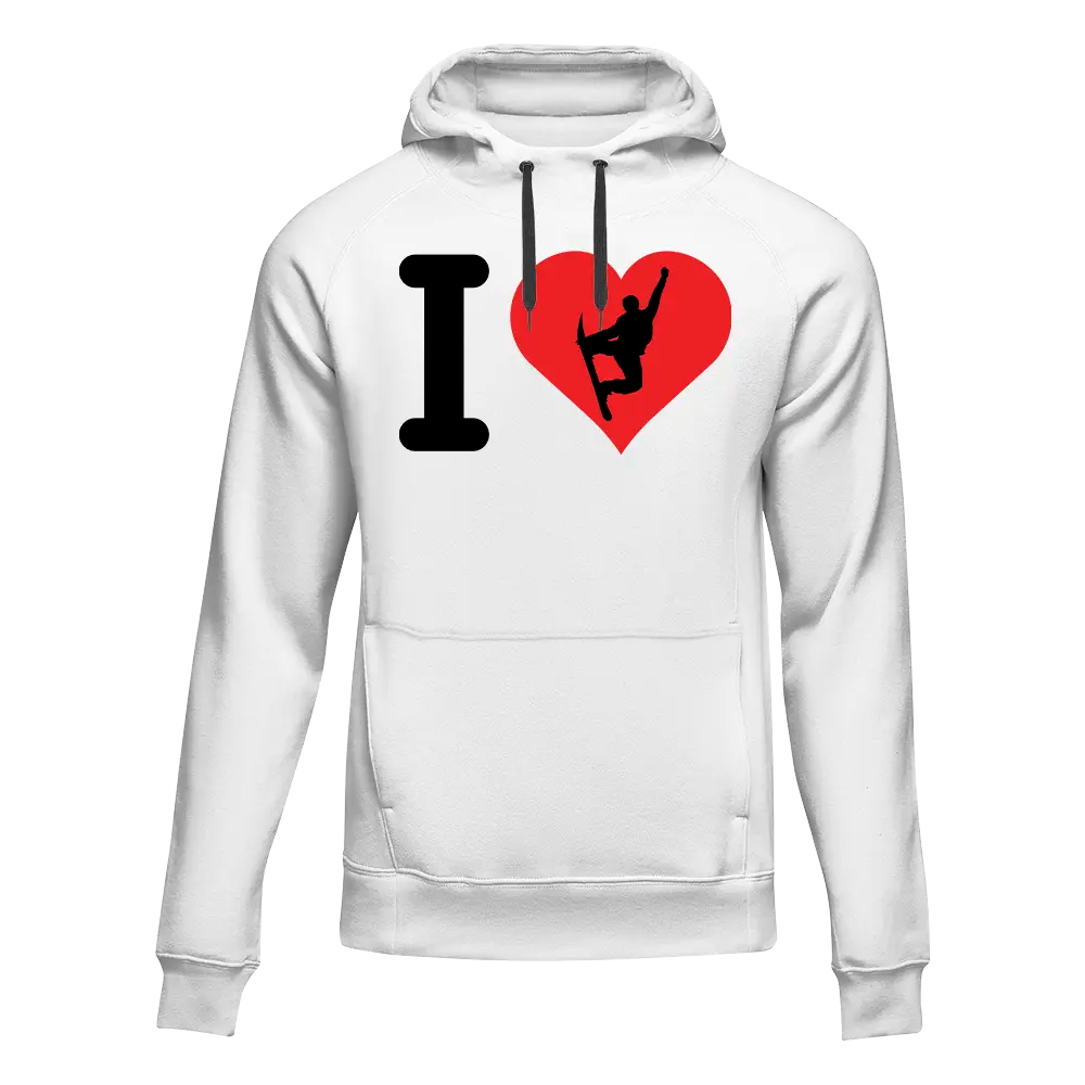 Outdoorzees I Love Snowboarding Adult Fleece Hoodie