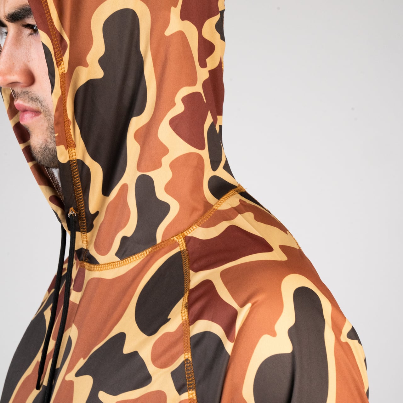Hooked & Tagged - Men's Old School Camo Performance Hoodies