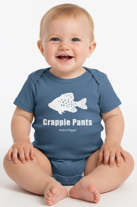Hooked & Tagged - Crappie Pants Onesie