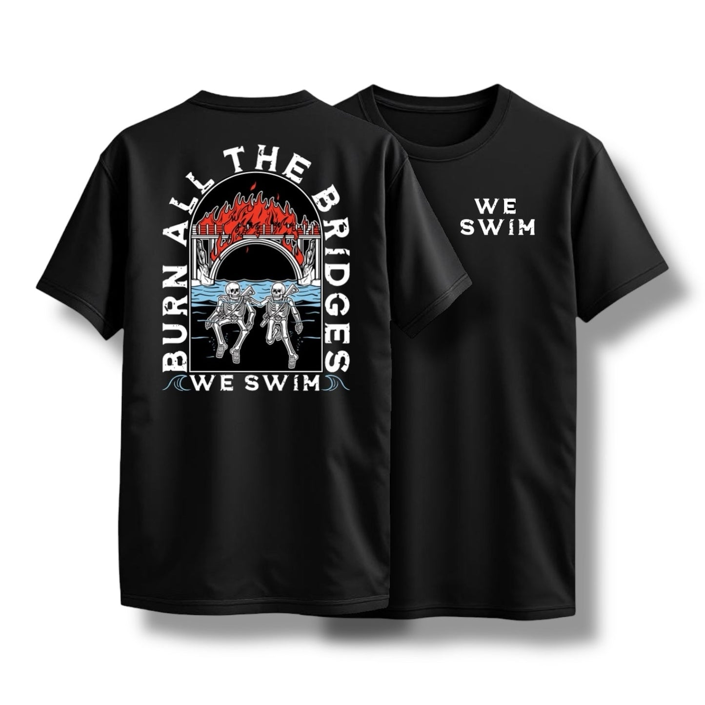 Direct Action Apparel "WE SWIM" TEE (BLACK)