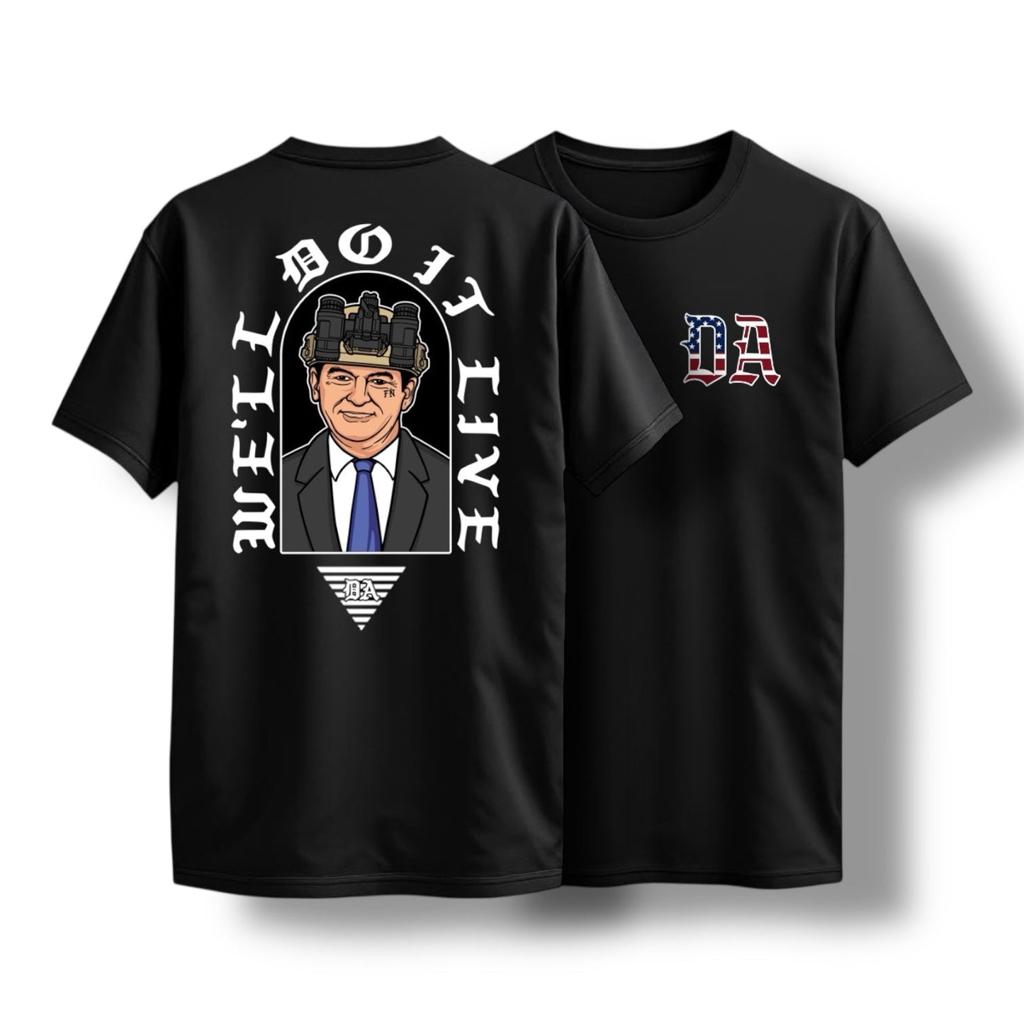 Direct Action Apparel "DO IT LIVE" TEE (BLACK)