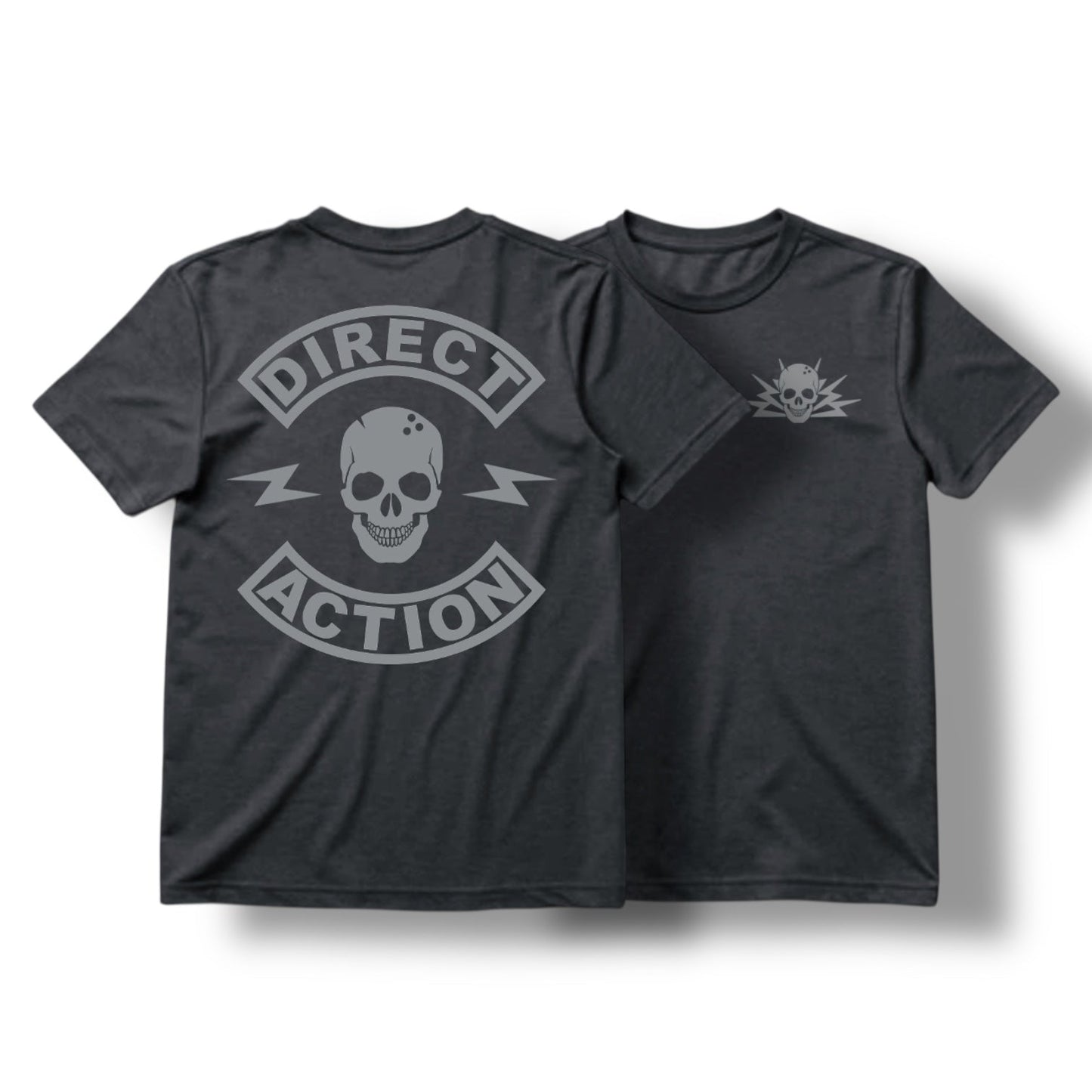 Direct Action Apparel ROCKER TEE (HEATHER CHARCOAL / HEATHER RED)