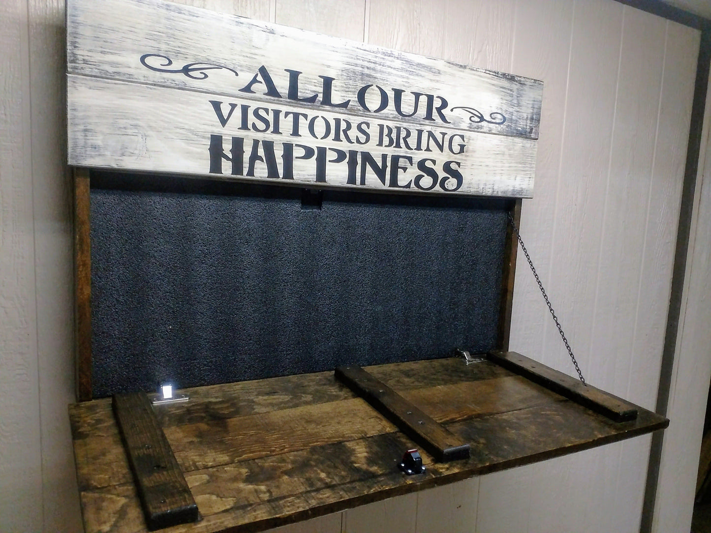 Liberty Home Concealment LARGE “VISITORS BRING HAPPINESS” GUN CONCEALMENT WALL ART