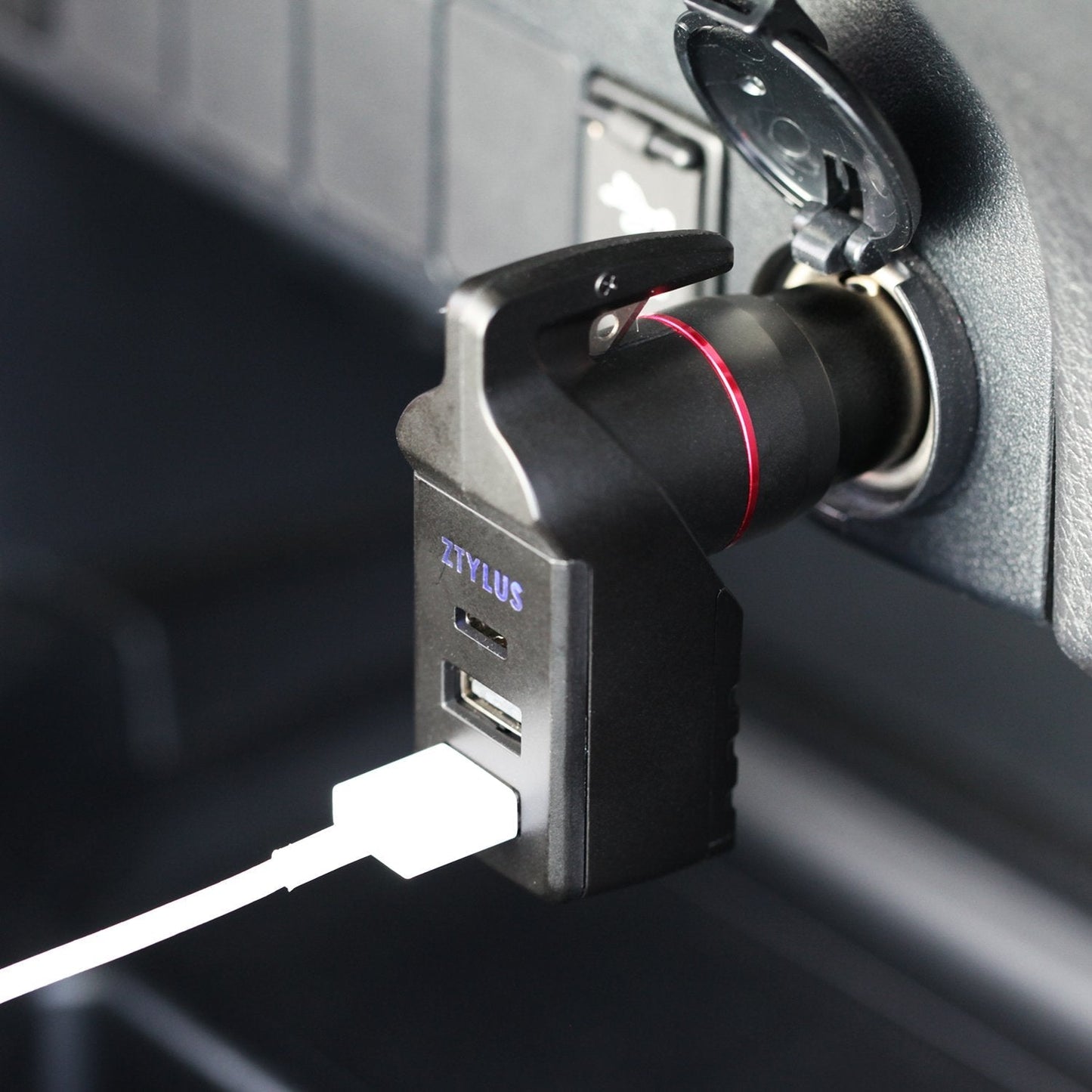 Stinger Survival Tools USB Car Charger Emergency Tool Type-C ( Black)