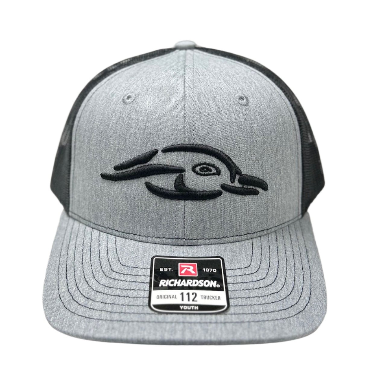 AF Waterfowl Youth 112Y AFW Duck Logo Heather Grey - Black Mesh Back