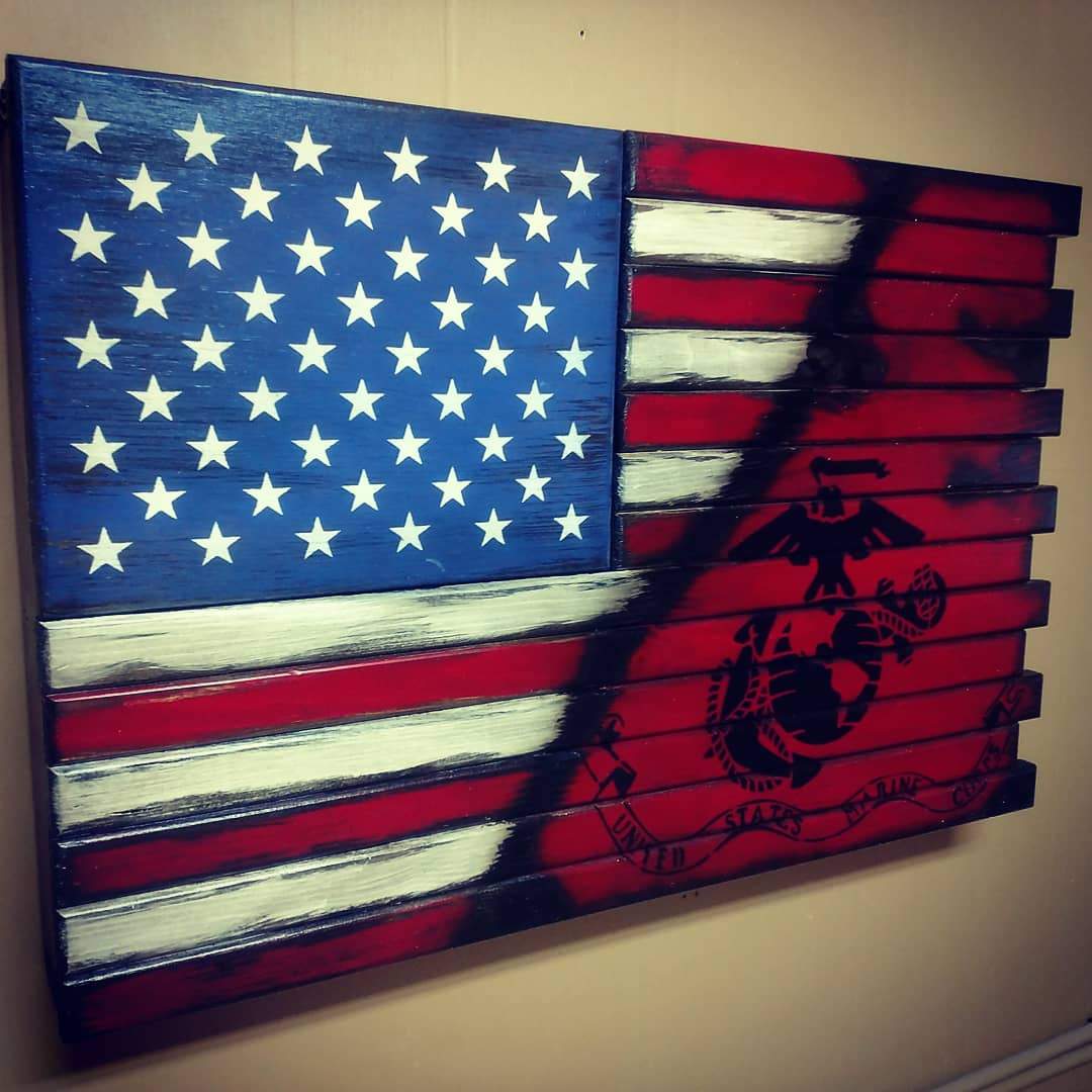 Liberty Home Concealment Small Hidden Gun Case with ½ USA Flag and ½ Graphic Design