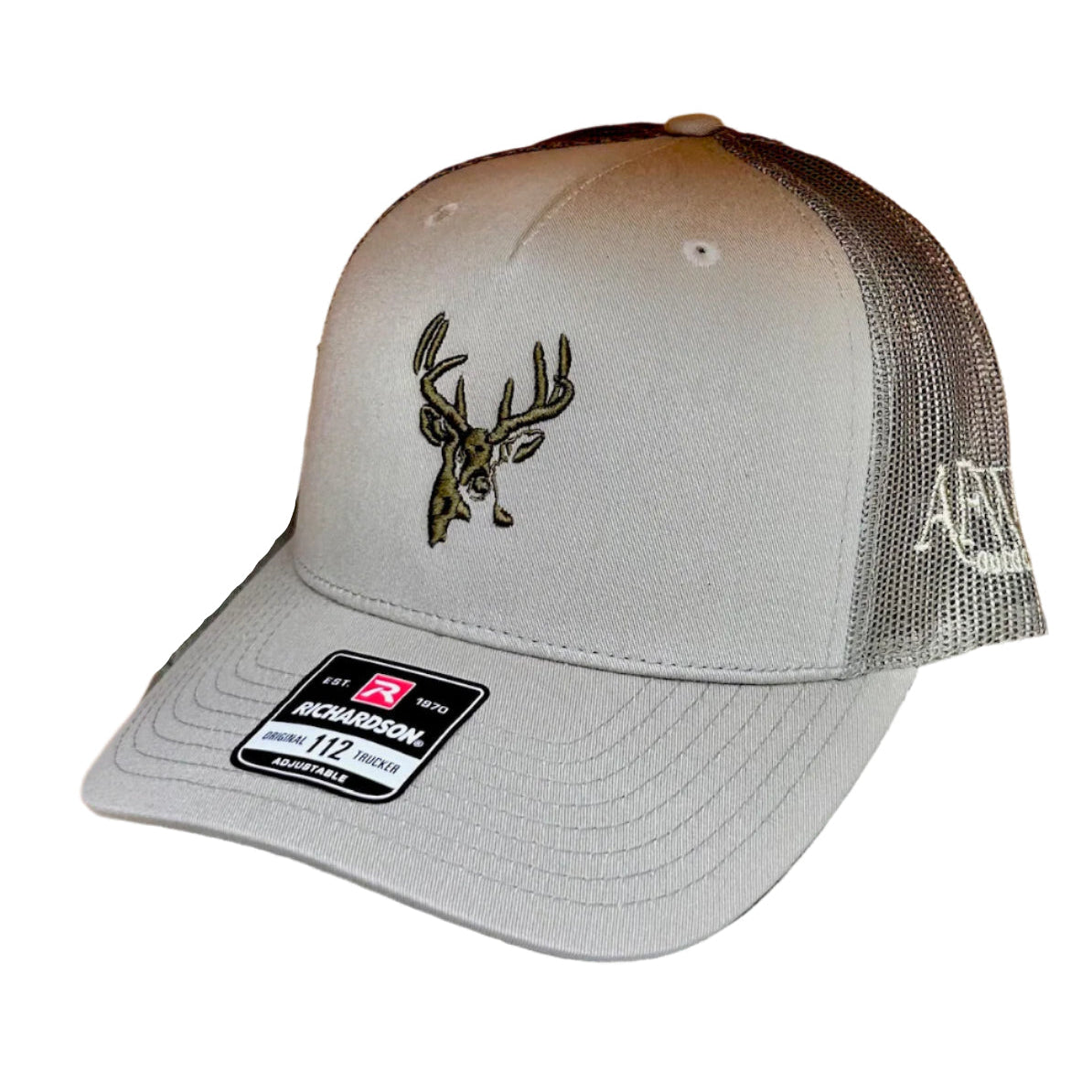 AF Waterfowl Pale Loden 3D Buck Logo and Loden Mesh Trucker